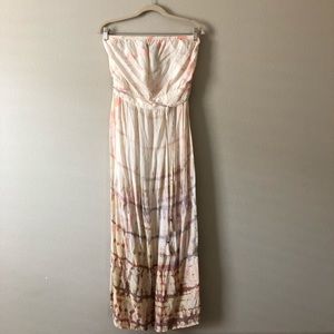 Anthropologie tie dye silk dress